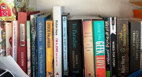 English books, a bookshelf